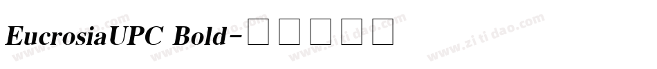 EucrosiaUPC Bold字体转换